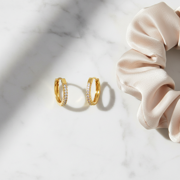 NXGOLD Diamond Hoop Earrings for Women & Girls