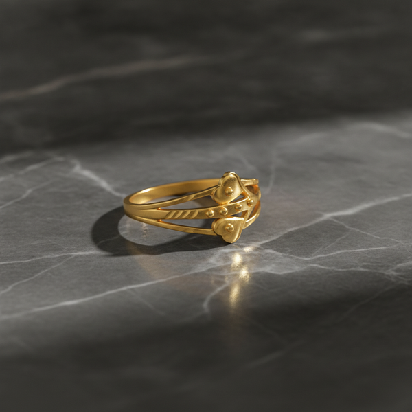 Love Knot Double Heart Ring for Women
