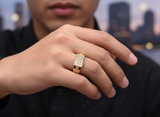 NXGOLD Luxe Triple Row Zircon Ring