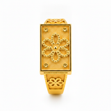 Royal Bloom Heritage Gold Statement Ring for Men