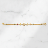Premium Royal Ruby Geometric CZ Charm Bracelet for Women & Girls