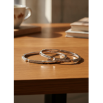 925 Silver Geometric CZ Bangles for Women