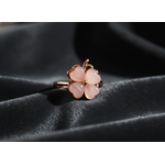 Rose Gold Clover Flower Ring for Women