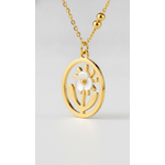 Golden Daisy Flower Layered Necklace for Women