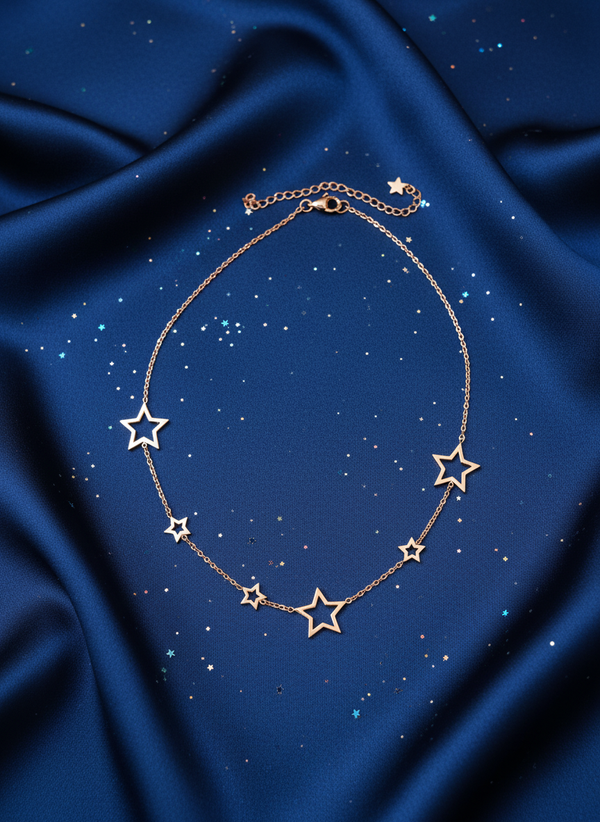 Elegant Rose Gold Star Pendant Necklace