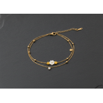 NXGOLD Double Layer Daisy Charm Bracelet for Women