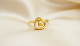NXGOLD Double Heart Love Ring