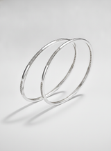 925 Silver Minimalist CZ Bangles for Women