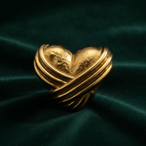 NXGOLD Designer Heart Adjustable Ring for Women