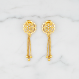 Floral Design Tassel Earrings for Women