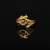 Spiritual Om CZ Open Ring for Women & Girls
