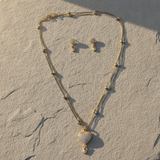 Luxe Crystal Heart Pendant & Matching Earrings Set