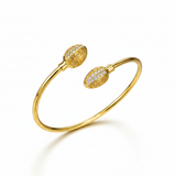 Luxury Oval Greek Key Open Kada Bracelet for women & girls