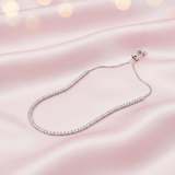 Classic CZ Tennis 925 Sterling Silver Adjustable Bracelet for Women & Girls