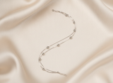 925 Sterling Silver Double Layer Bead Bracelet for Women