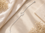 Heart Shape Cubic Zirconia 925 Sterling Silver Bracelet