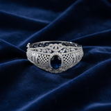 Premium Blue Sapphire Halo CZ Designer Bracelet for Women & Girls