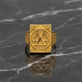 Royal Dynasty Triangle Signet Ring For Men