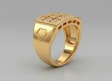 NXGOLD Royale Pavé Signet Ring