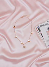 Elegant Rose Gold Butterfly Charm Pendant Necklace