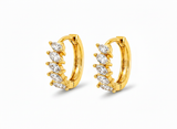 NXGOLD Luxury Gold Plated Leaf Design Hoop Earrings for Women & Girls