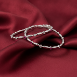 92.5 Silver Premium Bangles with Ruby & Cubic Zirconia