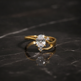 Elegant Oval Cut Crystal Solitaire Ring for Women