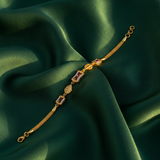 Imperial Ruby Baguette Link Bracelet for Women & Girls