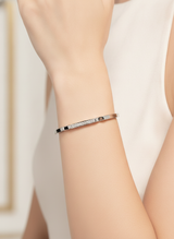 925 Silver Geometric CZ Bangles for Women