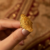 NXGOLD Traditional Floral Filigree Adjustable Ring for Women