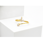 NXGOLD Bloom Spark CZ Open Ring for Women