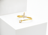NXGOLD Bloom Spark CZ Open Ring for Women