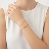 Rose Gold Four Leaf Clover Designer 925 Silver Bracelet