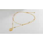 Golden Daisy Flower Layered Necklace for Women