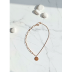 Elegant Rose Gold Asymmetrical Chain Pendant Necklace