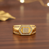 Regal Crystal Crest Men's Ring