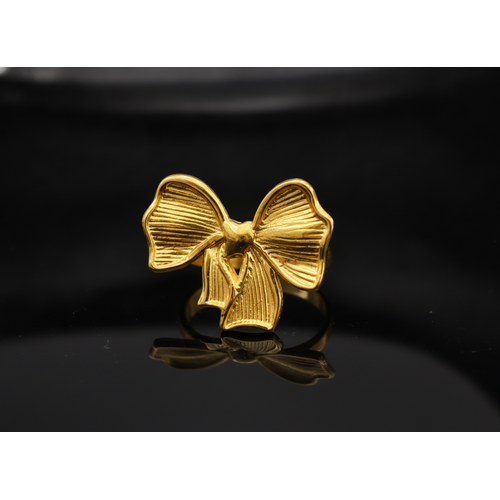 NXGOLD Adjustable Ribbon Bow Ring for Women & Girls
