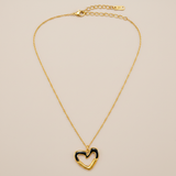 Elegant Dual-Tone Heart Necklace for Women