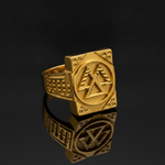 Royal Dynasty Triangle Signet Ring For Men