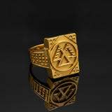 Royal Dynasty Triangle Signet Ring For Men