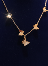 Elegant Rose Gold Butterfly Charm Pendant Necklace