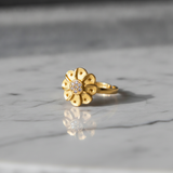 Luxury Floral Adjustable Finger Ring for Women