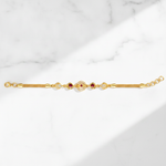 Regal Ruby Sparkle Link Bracelet for Women