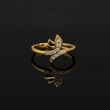 NXGOLD Delicate Butterfly CZ Fashion Ring