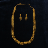 NXGOLD Premium Gold Beaded Choker Necklace Set with Matching Earrings