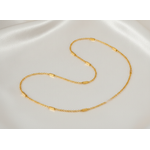 NXGOLD Minimalist Gold Link Chain with Bar For Unisex