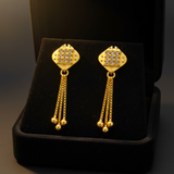Crystal Stud Drop Earrings