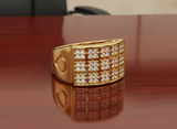 NXGOLD Royale Pavé Signet Ring