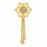 NXGOLD Star Charm Tassel Crystal Earrings