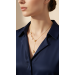 Golden Butterfly Pearl Drop Necklace for Women